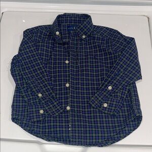 Ralph Lauren Kids Navy, Green & Purple Plaid Button-Down Shirt